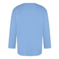 thumbnail image 2 of Camisas de Manga Larga para Hombres Imprimir Casual Cuello Redondo Blusa de Manga Corta, Camisas de Lino para Hombres, 2 of 4