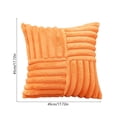 thumbnail image 3 of Housse de Coussin à Rayures Unies Assemblée, Polyester Doux, Housse de Coussin Rectangulaire, Déco Maison, Orange, JKODE, 3 of 6