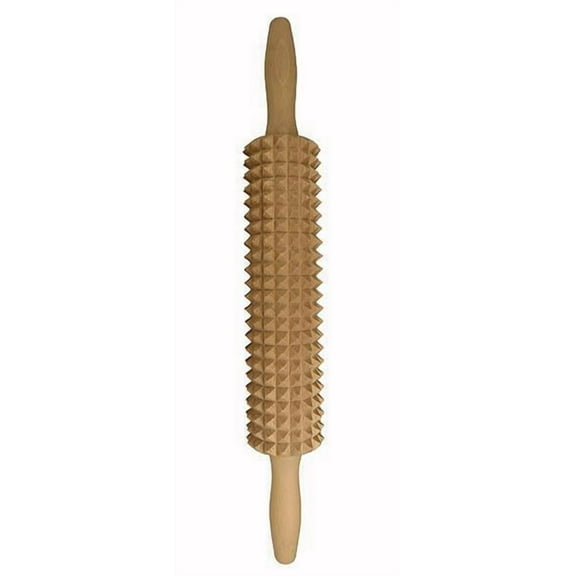 Rolling pin with grooves/ Rolling pin 25 cm Nature