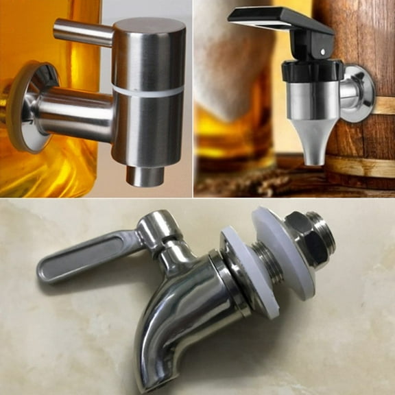Walbest Beverage Dispenser Replacement Spigot, Stainless Steel No-Rust Spout, Excellent Continuous Flow, Sturdy, Alternative for Flimsy Plastic Tap