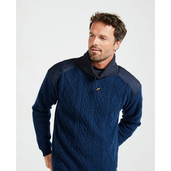 Pullover Sweater for Men, Cowlneck Made By Aran Woollen Mills