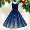 thumbnail image 2 of UngA Christmas Dresses Women 1950s Vintage Sleeveless Spaghetti Strap Dress Xmas Printed Prom Party Dresses for Women,Size L, 2 of 5