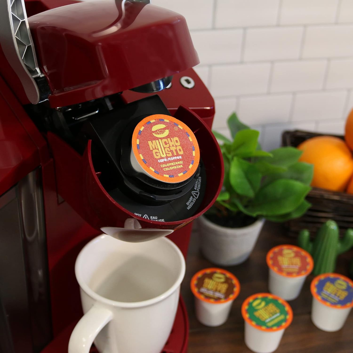 Mucho Gusto Colombian Medium Flavored Coffee Pods,Compatible Keurig 2.0, 40 Ct