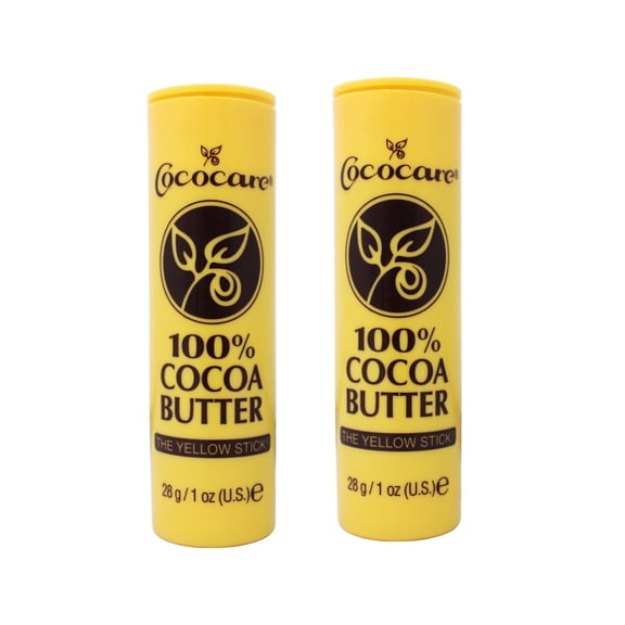 Cococare 100% Cocoa Butter The Yellow Stick, 1 oz (28 g) (Pack of 2)