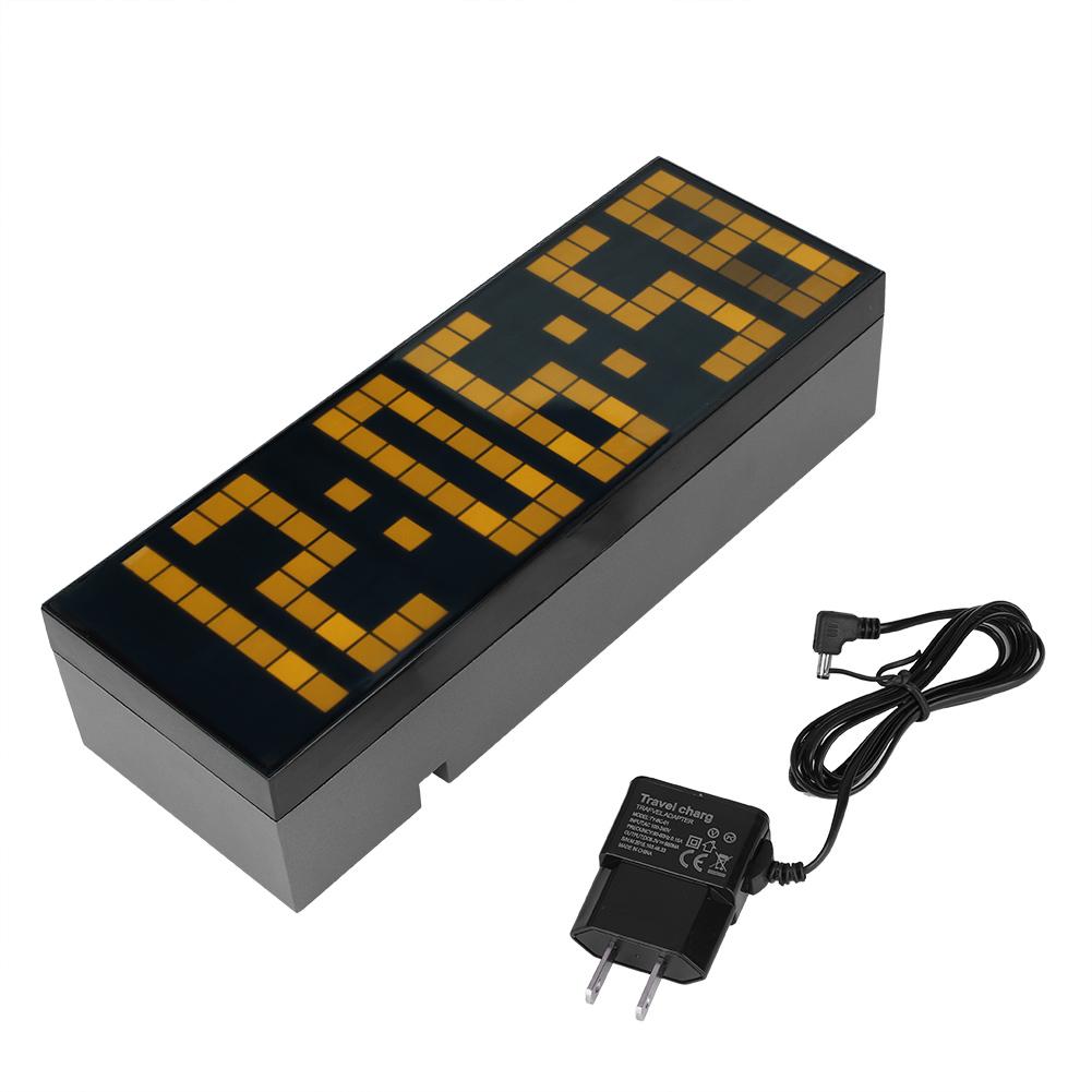 WALFRONT Large Big 4 6 Digit Jumbo LED Digital Alarm Calendar Snooze