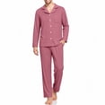thumbnail image 4 of Men's Pajamas Set Soft Modal Sleepwear Long Sleeve Button Down Lounge Wear with Pockets,Lightweight Comfy Pajamas, 4 of 9