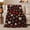 Assorted Chocolates, variant on Chocolate Hearts and Truffles on Black, Romantic Dessert Style for Chocolate Lovers, Sweet Candy Pattern and Valentine's Day Gift, Cozy Flannel Blanket for Bedroom and Guest Room, Home Decor