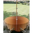 thumbnail image 2 of Dark Brown Grey Ombre Outdoor Tablecloth with Umbrella Hole, Modern Abstract Art Gradient Spillproof Waterproof Outdoor Table Cover, Patio Tablecloths for Party/Garden/Picnic, Round 54 inch, 2 of 9