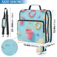thumbnail image 2 of FORMRS Zipper Binder with Shoulder Strap 2-inch Ring 500 Sheet Capacity File Bag, Pink Beach Toys Pattern, 2 of 5
