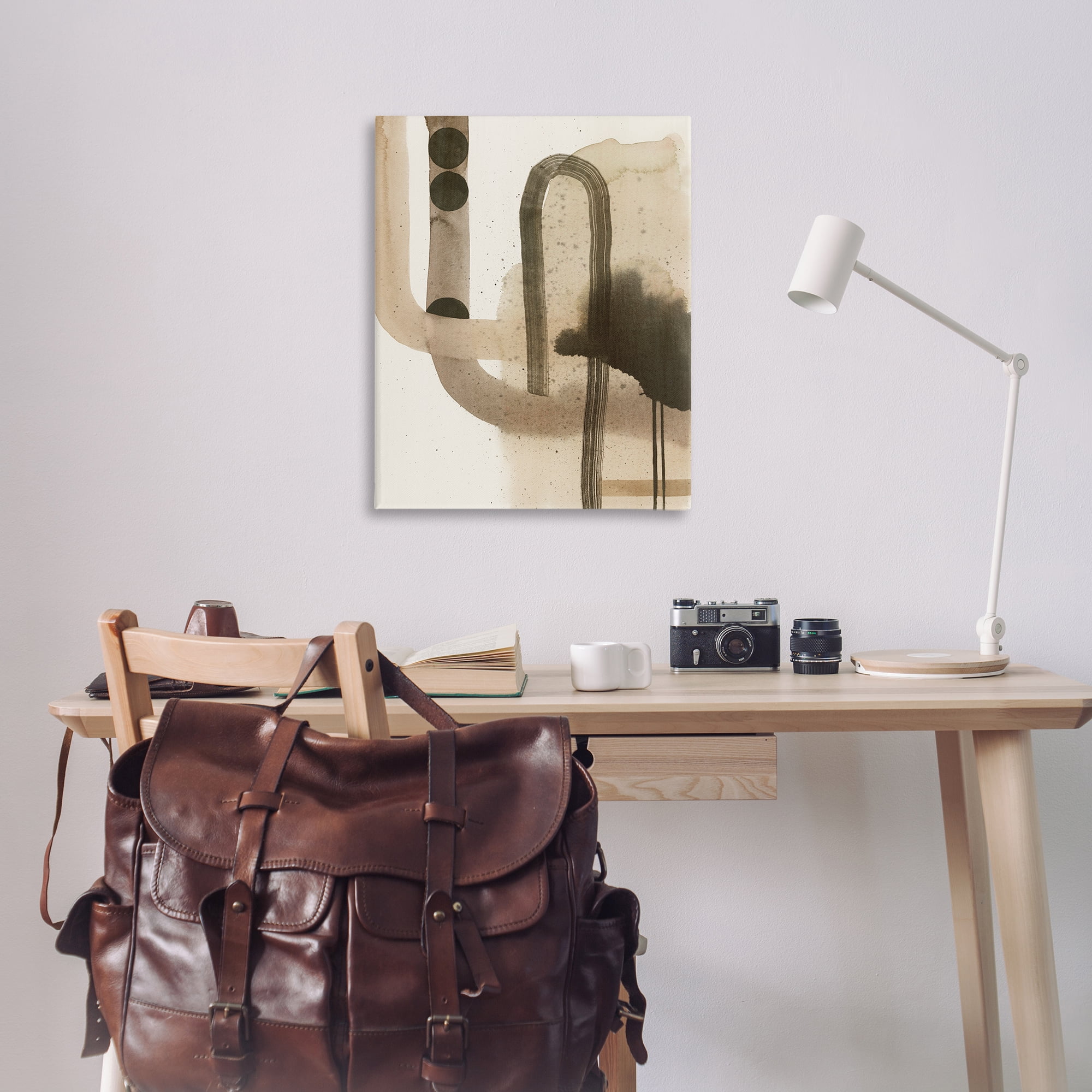 Stupell Industries Curved Neutral Arches Abstract Painting Wrapped Canvas Art Print Wall Art, 30 x 40