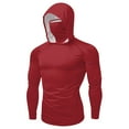 thumbnail image 1 of Unisex Long Sleeve Sun Protection Hooded Top with Face Mask – UPF Ice Silk Fabric for Outdoor Activities, 1 of 9