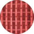 thumbnail image 1 of Ahgly Company Indoor Round Abstract Red Contemporary Area Rugs, 7' Round, 1 of 4