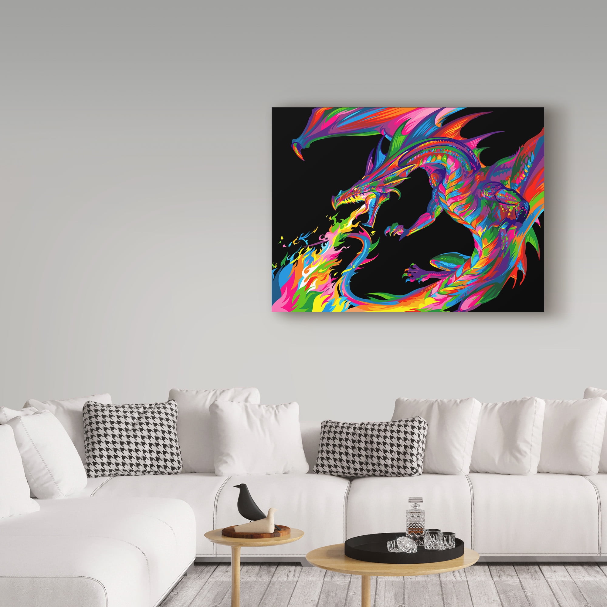 Trademark Fine Art 'Fantasy Dragon' Canvas Art by Bob Weer