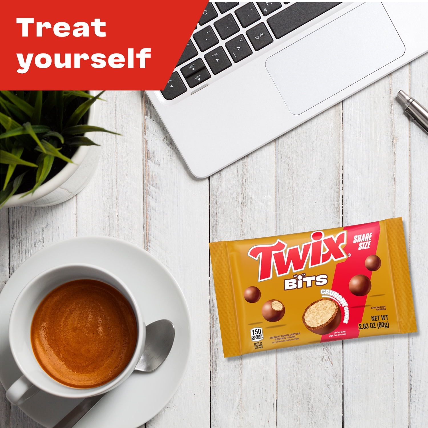 Twix Bits Crunchy Cookie Chocolate Candy, Share Size - 2.83 oz Bag