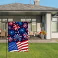 thumbnail image 3 of Amhnf Patriotic Fireworks And American Flag Garden Flag For Home Outdoor Garden Yard Decor 12x18 inch, 3 of 5