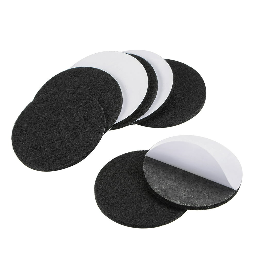 Furniture Pads, Adhesive Felt Pads 50mm Diameter 3mm Thick Round Black 8Pcs