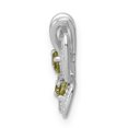 thumbnail image 2 of Sterling Silver Rhodium-plated Peridot & Diamond Pendant QP3142PE (mm x mm), 2 of 3