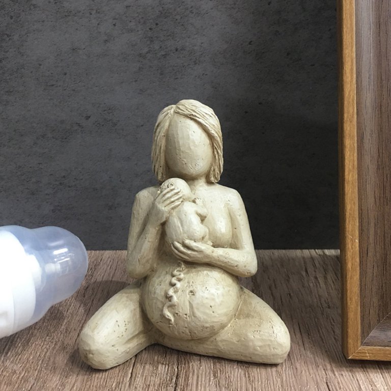 Nanyaciv Pregnant Women Statue, Pregnant Woman Figurine Home Art Sculpture,  Pregnancy Mud Sculpture Crafts Ornaments Desktop Home Decoration Gifts for