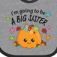 thumbnail image 4 of Inktastic I'm Going to be a Big Sister- cute Halloween pumpkin Girls Baby Bib, 4 of 4