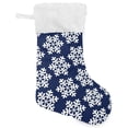 thumbnail image 7 of SKYSONIC Christmas Stocking Personalized Christmas Snowflake Large Candy Stocking Hanging Gift Xmas Stockings Decoration 1 PC for Family Holiday Party Ornaments Decor Fireplace, 7 of 7