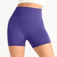 thumbnail image 5 of Stichou Womens Yoga Shorts Seamless Scrunch Workout Shorts High Waisted Comfy Running Gym Yoga Workout Purple S, 5 of 5