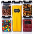 thumbnail image 2 of BeesClover Ensemble de 5 Récipients de Stockage Alimentaire avec Stylo de Marquage, Papier d'Étiquette, Cuillère Doseuse Résistant aux Chocs Hermétique Transparent Durable pour Cuisine, Salle à Manger, 2 of 8