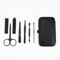 thumbnail image 3 of Black Stainless Steel Manicure Pedicure Set Portable Travel Case, 3 of 7