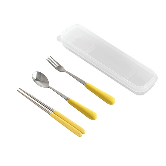 COOPHYA 1 Set Cutlery Set with Case Portable Tableware for Camping and Picnic Use