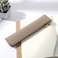 thumbnail image 5 of CANKER PU Leather Pen Sleeve Exquisite Pen Pocket Small Pen Pocket 7.8''x1.8'' Zippered Pen Pouch Gift for Business Women Men, 5 of 15