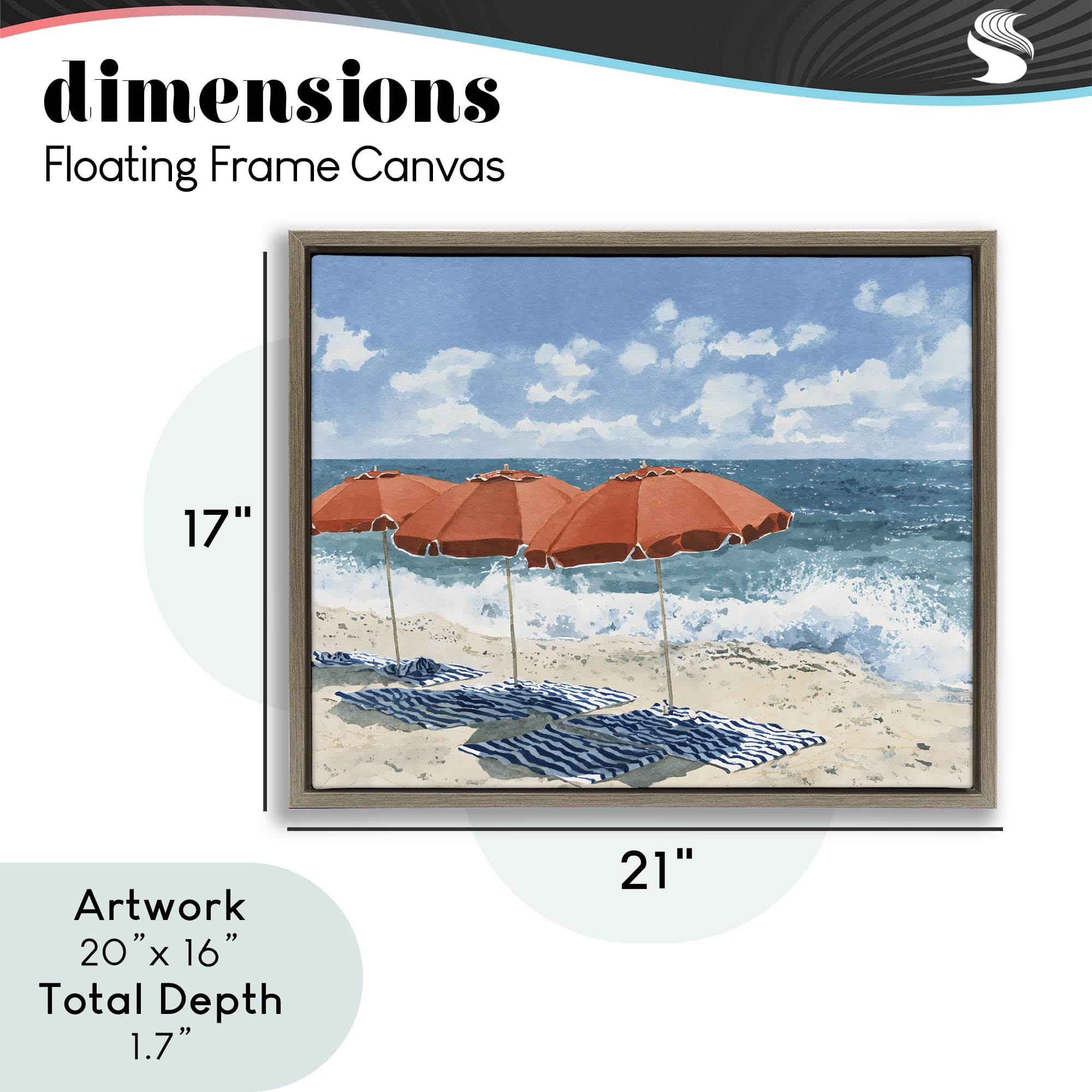 Stupell Industries Shade From The Sun Brown Framed Floater Canvas Wall Art, design by Franklyn Gregory