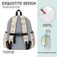 thumbnail image 5 of Sunflower White Pattern Cute School Backpack with Padded Back and Adjustable Shoulder Straps 13.4"x11"x4.7", 5 of 5