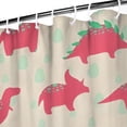 thumbnail image 3 of Red Dinosaur Silhouette Pattern Shower Curtain 84"x72" ,Bathroom Decorative Shower Curtains Set with 12 Hooks,Modern Waterproof Washable Shower Curtain, 3 of 6