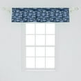 thumbnail image 2 of Ambesonne Ocean Window Valance, Tropic Fish Moss Leaves, 54" X 12", Blue Indigo Royal Blue, 2 of 3