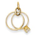 thumbnail image 1 of 14K Yellow Gold Wedding Rings Charm, 1 of 2