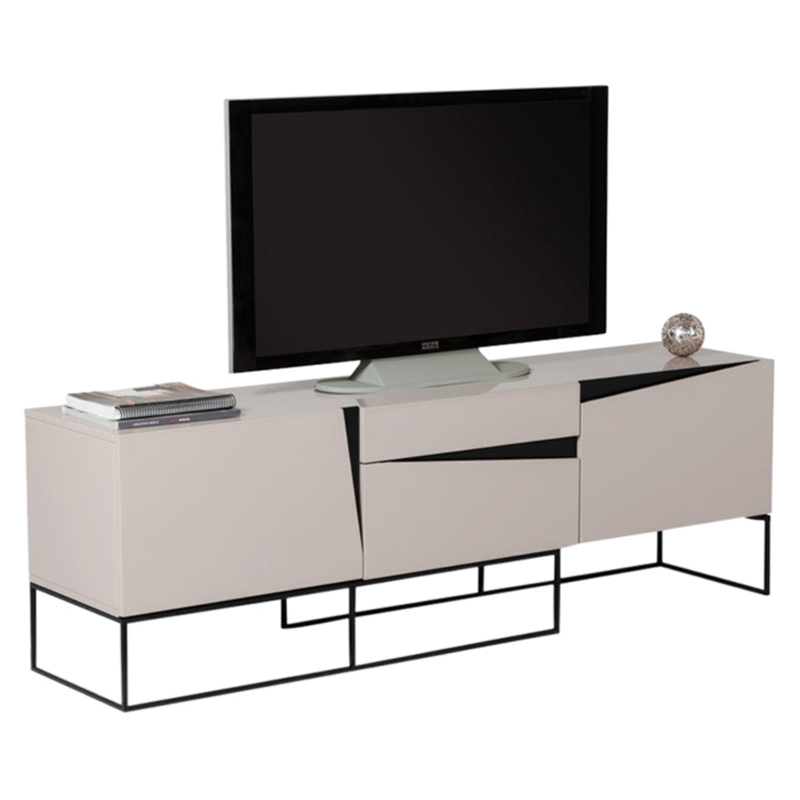 VIG Furniture Modrest Hope Modern TV Stand Gray Gloss