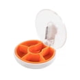 thumbnail image 2 of Kearding Caja divisora ​​de pastillas, rebanadora reutilizable de acero inoxidable, divisor de tabletas para interiores y exteriores, Almacenamiento y organización del hogar Blanco, 2 of 6