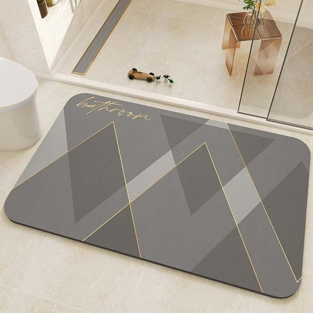 Tapete de baño Diatomite 40x60cm - Esterilla de secado rápido súper absorbente para baño, alfombra antideslizante, lavabo y alfombra de inodoro modernos multicolores