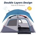thumbnail image 4 of 12ft (L) x 8ft (W) x 72in(H) Camping Tent with Rainfly, Tent for Camping, Easy Set up Camping Tent 4 Person and 6 Person for Hiking Backpacking Traveling Outdoor, Light Blue, 4 of 8