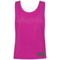 thumbnail image 1 of ASI 9719.468.M Ladies Mesh Reversible Pinnie Top, Power Pink & White - Medium, 1 of 1