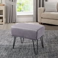 thumbnail image 2 of Home Soft Things Milliken Plush Ottoman - Silver - 19" x 13" x 17", 2 of 6