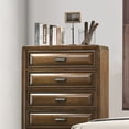 thumbnail image 3 of Furniture of America Ember Transitional 5-Drawer Adult Vertical Dresser, White, 3 of 5