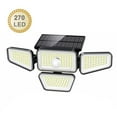thumbnail image 1 of Outdoor Solar Lights, 360 Degree Adjustable Solar Wall Lights, Double Head Spotlights, 1 of 5