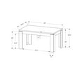 thumbnail image 2 of Dining Table 60" Rectangular Kitchen Dining Room Laminate Black, 2 of 8