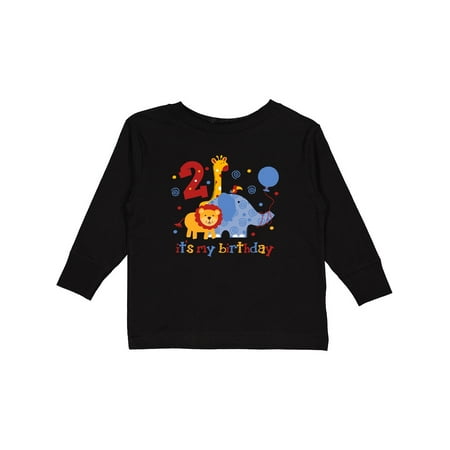 

Inktastic Safari 2nd Birthday Gift Toddler Boy or Toddler Girl Long Sleeve T-Shirt