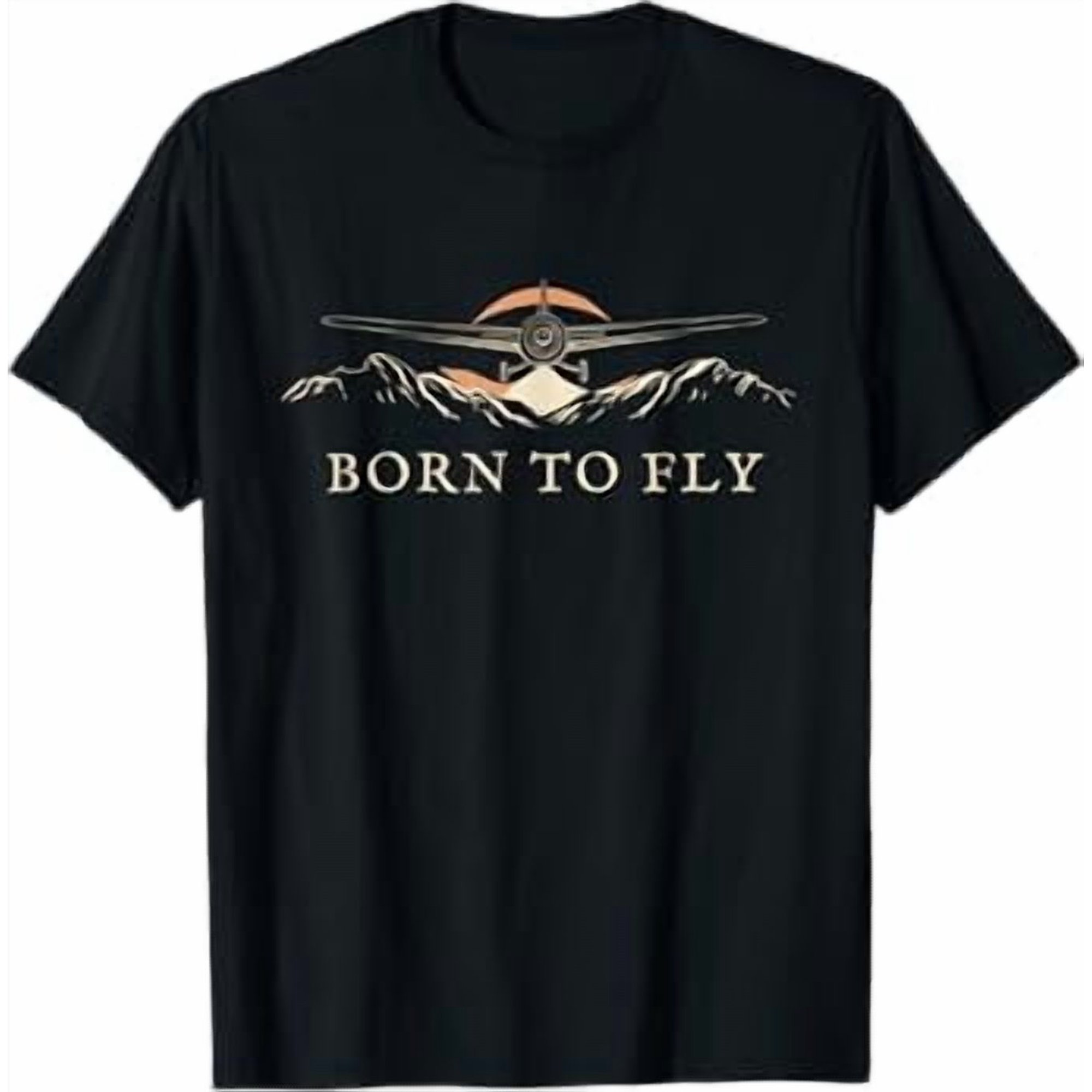 Born to Fly Vintage Airplane Adventure Pilot Lover Design T-Shirt