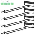thumbnail image 1 of YOPTOP 4PCS Wine Glass Hanging Rack 11.8 Inch Wine Glass Holder Wall Mounted Under Cabinet Iron Wire Glasses Storage Hanger Organizer for Kitchen Bar Stemware, 1 of 8