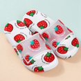 thumbnail image 3 of House Slippers Open Toe Quick Dry Fruit Pattern Shower Shoes Bathroom Slippers, 3 of 10