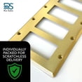 thumbnail image 2 of Rio Salto BRASS Deco Collection Midsize Wall Plates Decorator Quad Rocker Receptable Wall Plate Light Switch Cover Wallplate Covers 4 Gang Large Modern Linear 4-Gang Rocker 1-Pack, 2 of 9