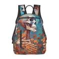 thumbnail image 3 of Balery Artistic Orange Carnation Skull Lightweight Backpack for Men and Women - Durable and Water-Resistant, Ideal for School, Work, Travel, and Everyday Use, 3 of 9