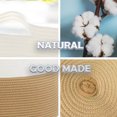 thumbnail image 6 of A*Homeist Extra Large Cotton Rope Basket 21.7"x 13.8" Blanket Basket Woven Baby Laundry Baskets Toys Storage Basket with Handle - White & Camel, 6 of 7